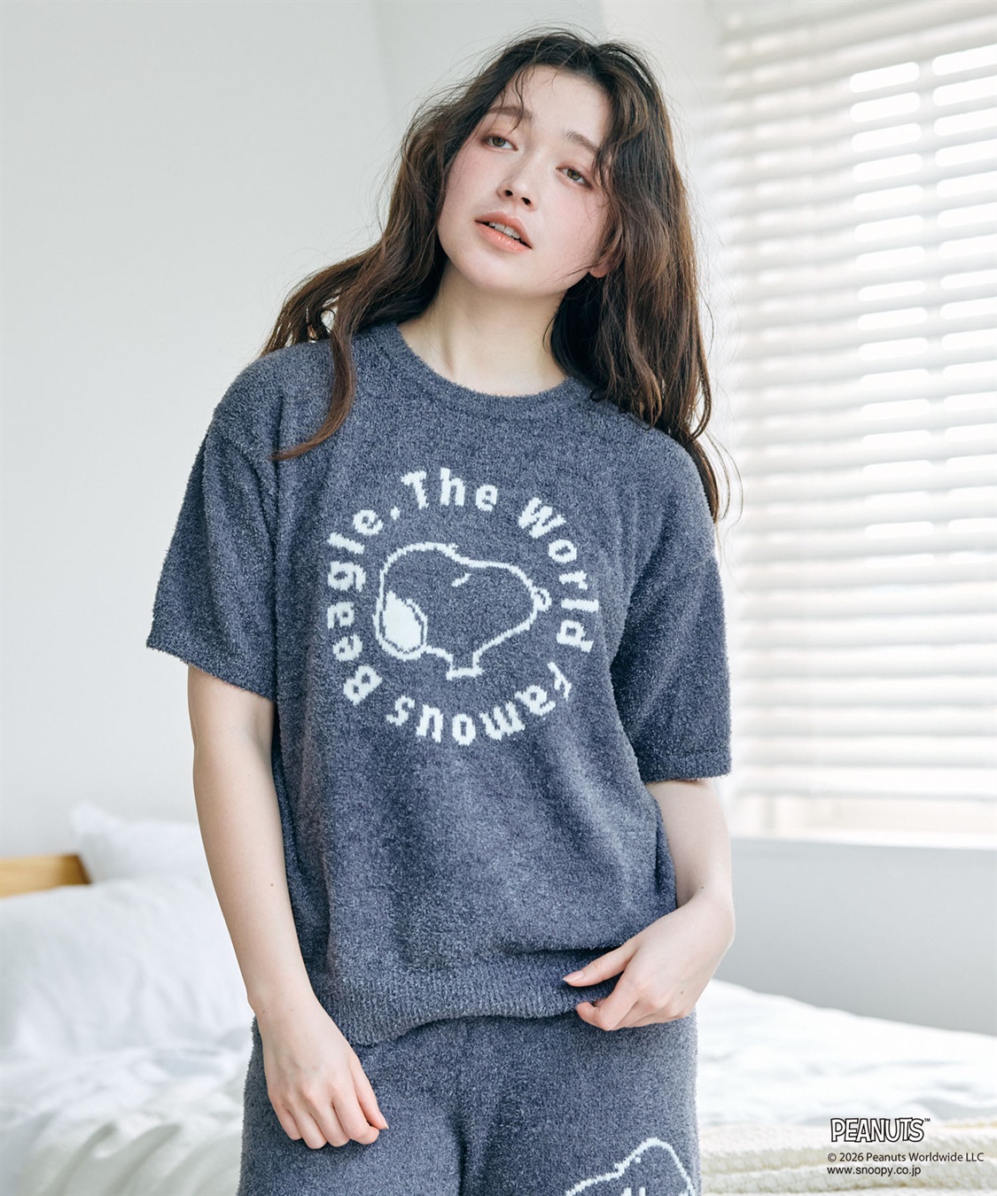 chara station 【PEANUTS/ピーナッツ】もちふわsleepソフトエアニット半袖トップスルームウェア◆別注◆上下別売り_sub_20