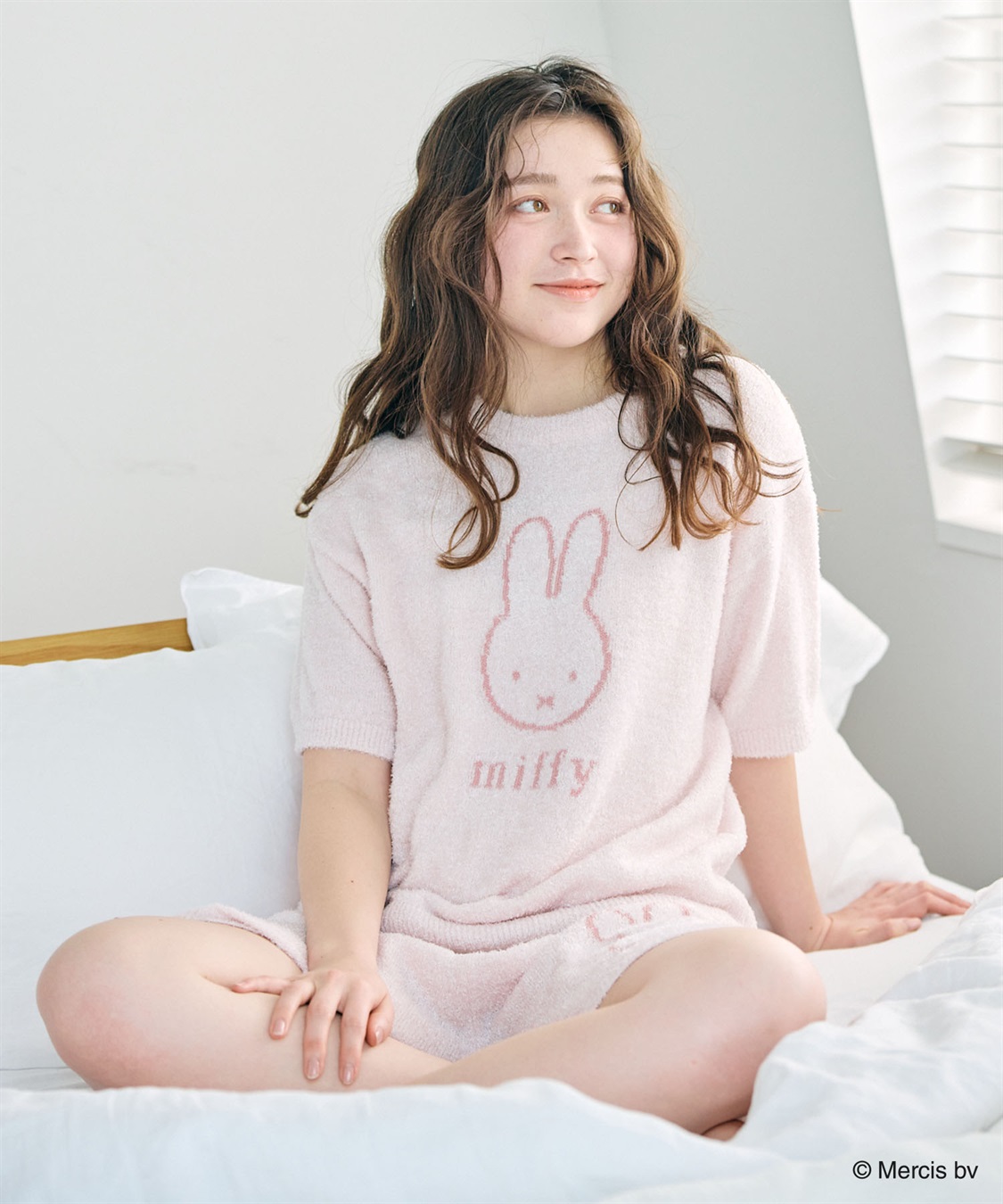 chara station 【miffy/ミッフィー】もちふわsleepソフトエアニット半袖トップスルームウェア◆別注◆上下別売り_sub_2
