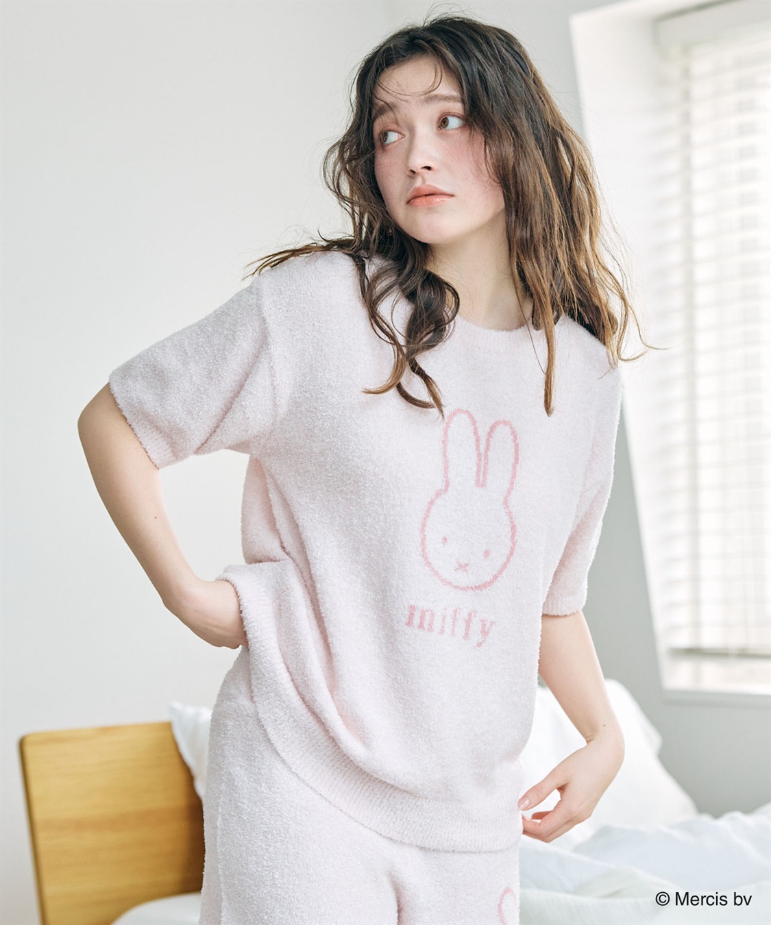 chara station 【miffy/ミッフィー】もちふわsleepソフトエアニット半袖トップスルームウェア◆別注◆上下別売り_sub_10