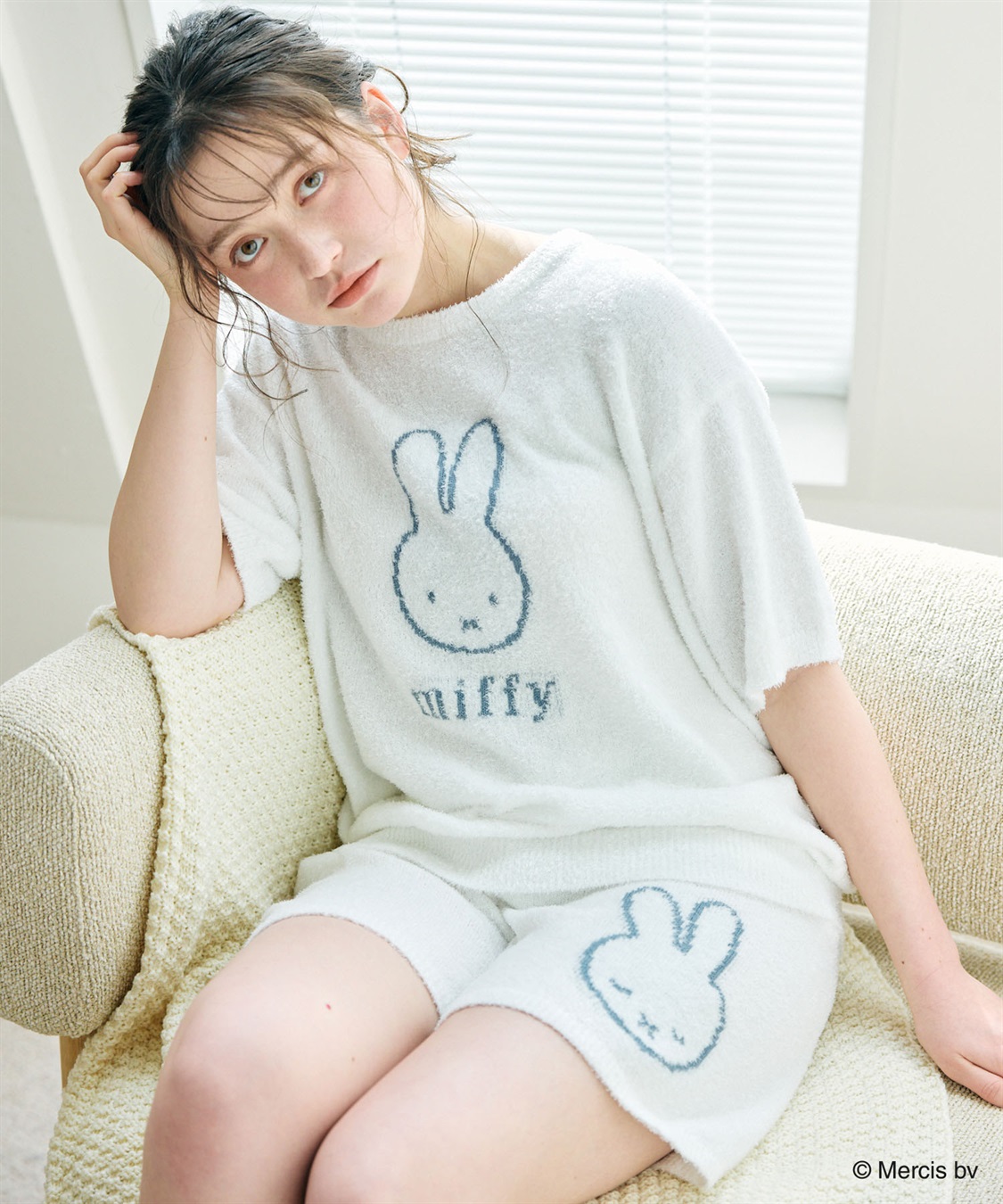 chara station 【miffy/ミッフィー】もちふわsleepソフトエアニット半袖トップスルームウェア◆別注◆上下別売り_sub_12