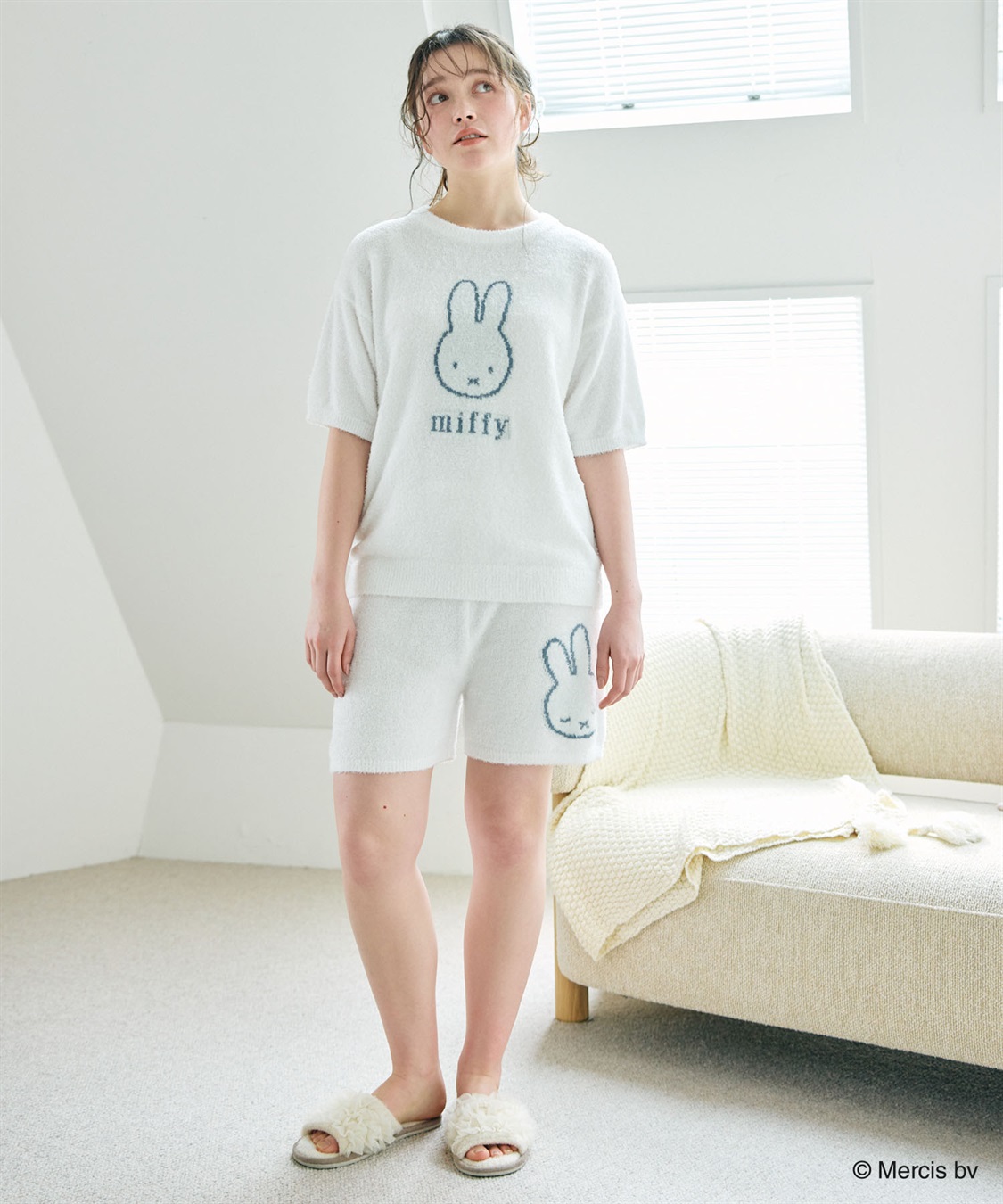 chara station 【miffy/ミッフィー】もちふわsleepソフトエアニット半袖トップスルームウェア◆別注◆上下別売り_sub_16