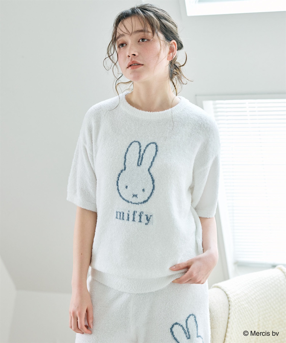 chara station 【miffy/ミッフィー】もちふわsleepソフトエアニット半袖トップスルームウェア◆別注◆上下別売り_sub_19