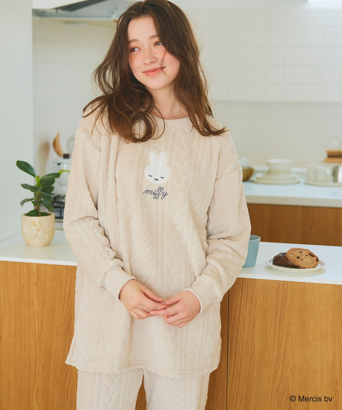 chara station 【miffy/ミッフィー】刺繍ケーブルフリース長袖トップス/ルームウェア（上下別売り）_sub_13