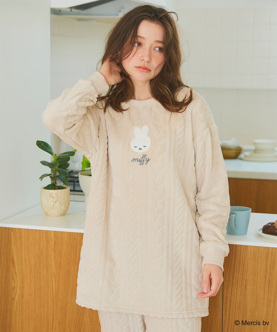 chara station 【miffy/ミッフィー】刺繍ケーブルフリース長袖トップス/ルームウェア（上下別売り）_sub_14
