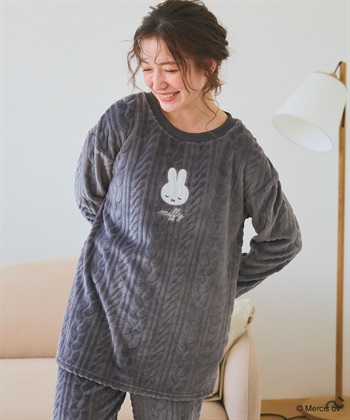 chara station 【miffy/ミッフィー】刺繍ケーブルフリース長袖トップス/ルームウェア（上下別売り）_subthumb_25