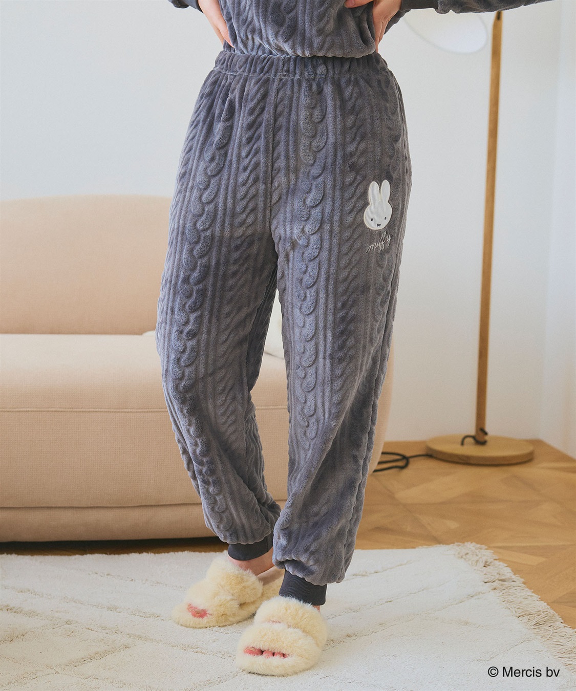 chara station 【miffy/ミッフィー】刺繍ケーブルフリースロングパンツ/ルームウェア_sub_4