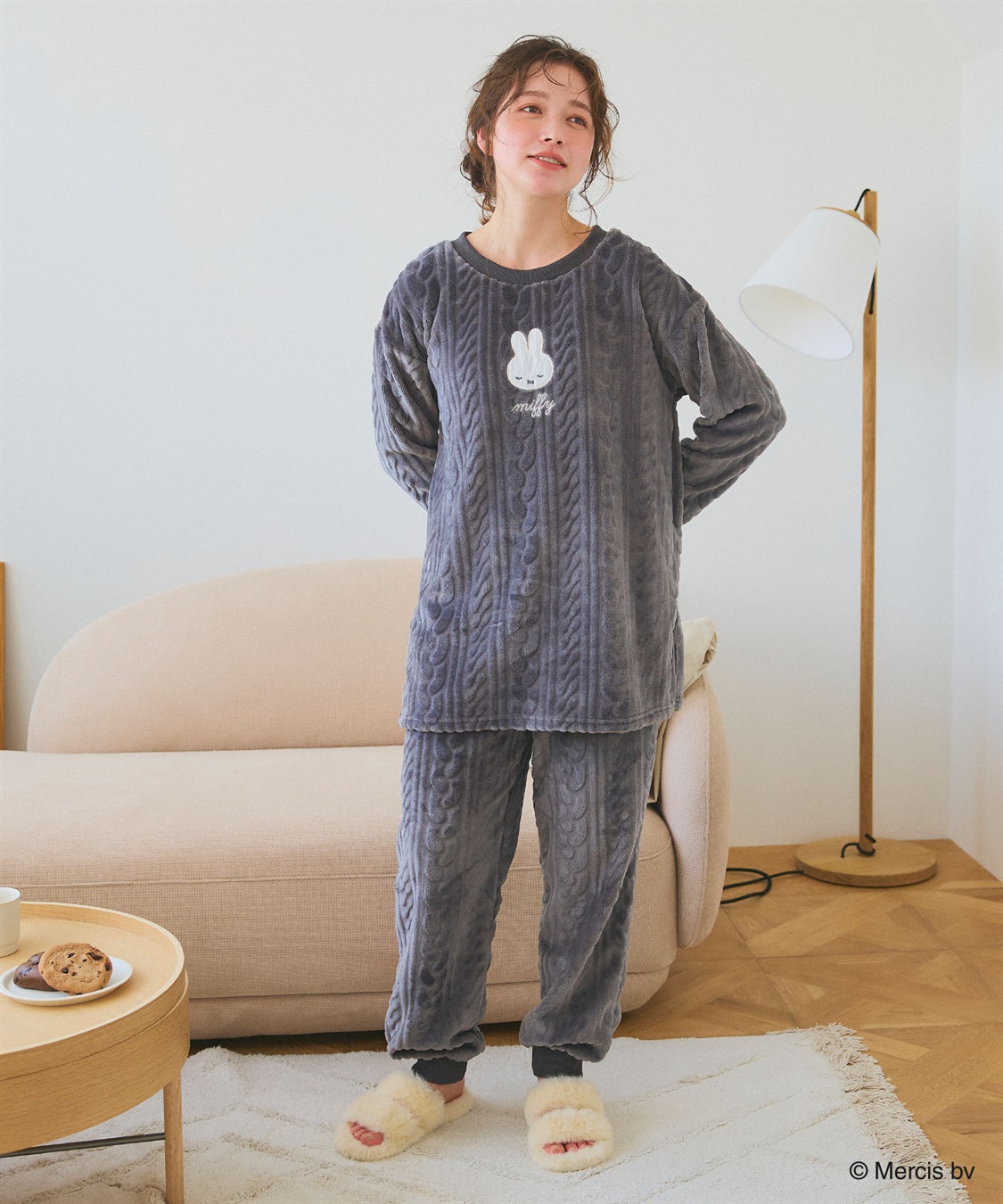 chara station 【miffy/ミッフィー】刺繍ケーブルフリースロングパンツ/ルームウェア_sub_5