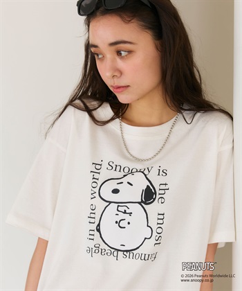 chara station 【PEANUTS/ピーナッツ】SNOOPY/スヌーピー＆チャーリー・ブラウンフェイスプリントTシャツ_subthumb_14