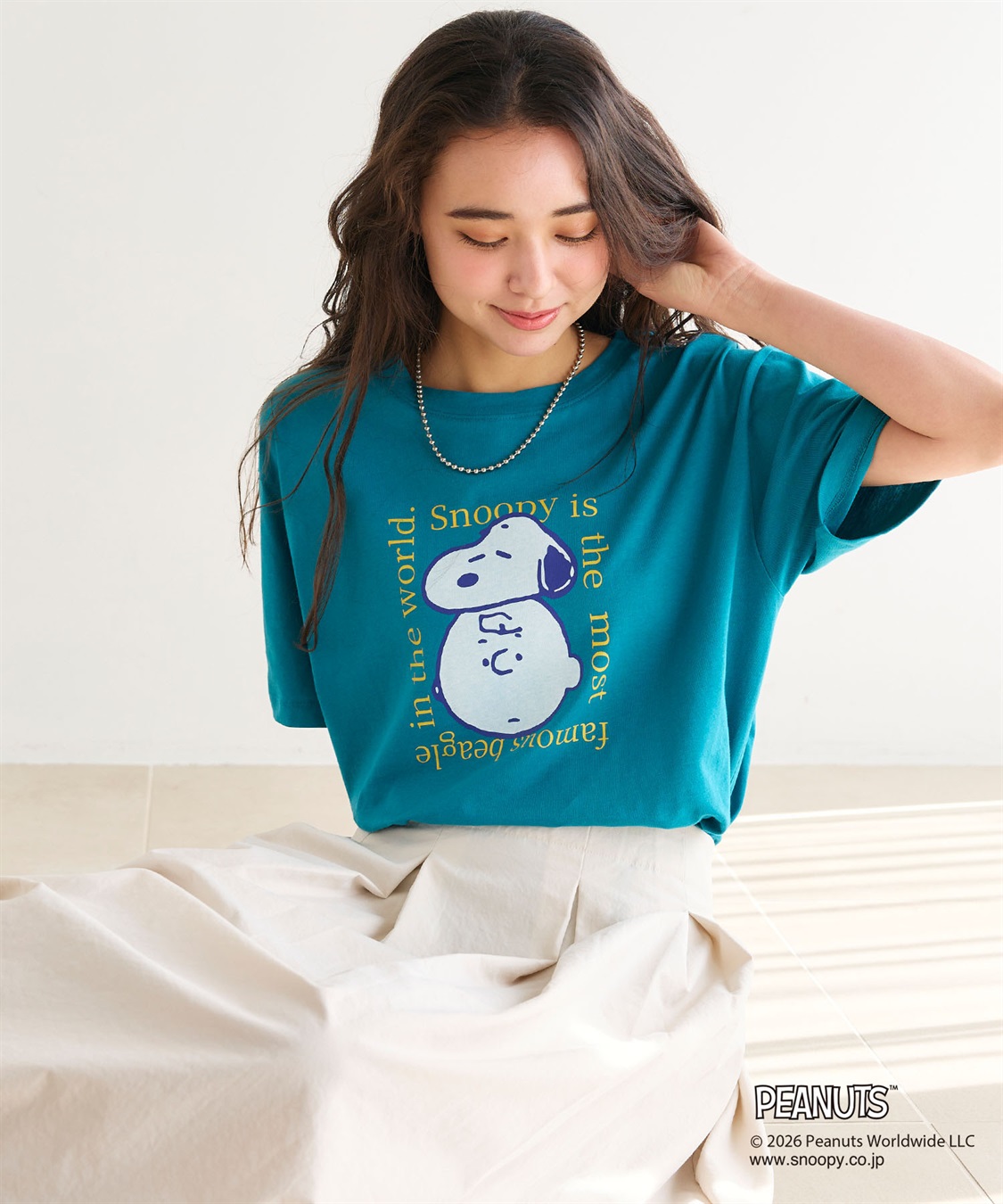 chara station 【PEANUTS/ピーナッツ】SNOOPY/スヌーピー＆チャーリー・ブラウンフェイスプリントTシャツ_sub_23