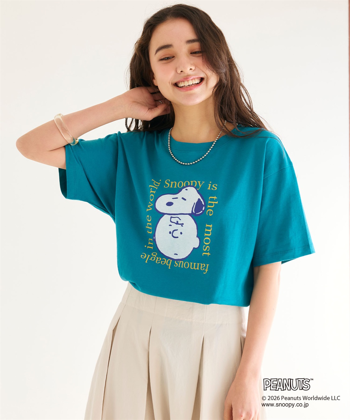 chara station 【PEANUTS/ピーナッツ】SNOOPY/スヌーピー＆チャーリー・ブラウンフェイスプリントTシャツ_sub_24