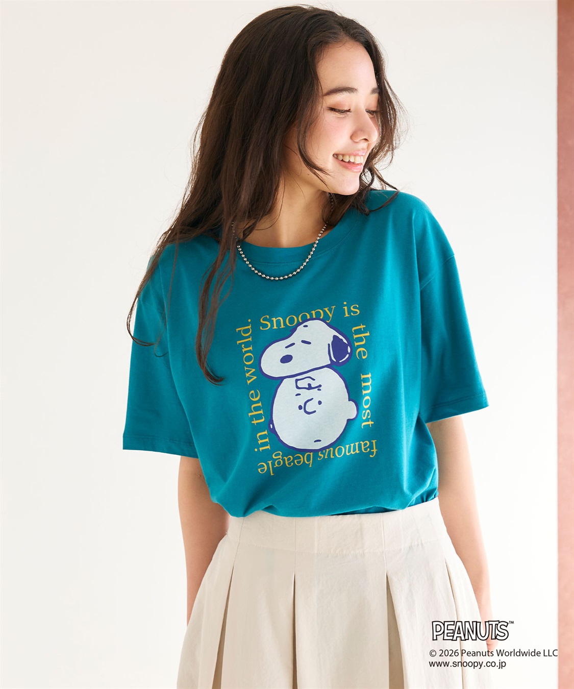 chara station 【PEANUTS/ピーナッツ】SNOOPY/スヌーピー＆チャーリー・ブラウンフェイスプリントTシャツ_sub_25