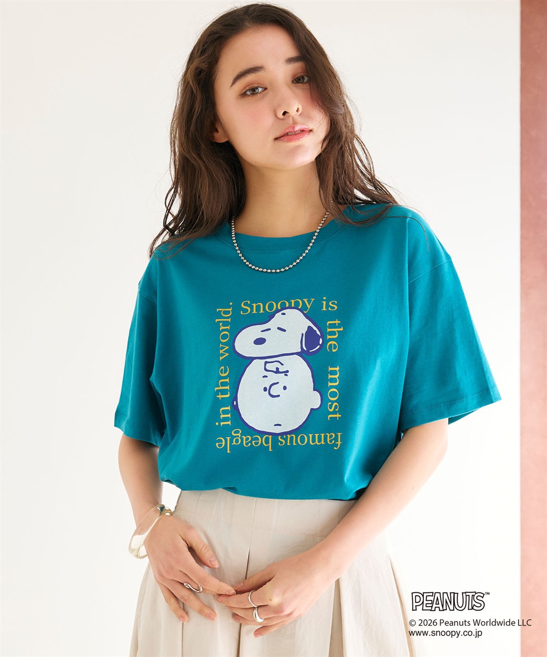 chara station 【PEANUTS/ピーナッツ】SNOOPY/スヌーピー＆チャーリー・ブラウンフェイスプリントTシャツ_sub_26