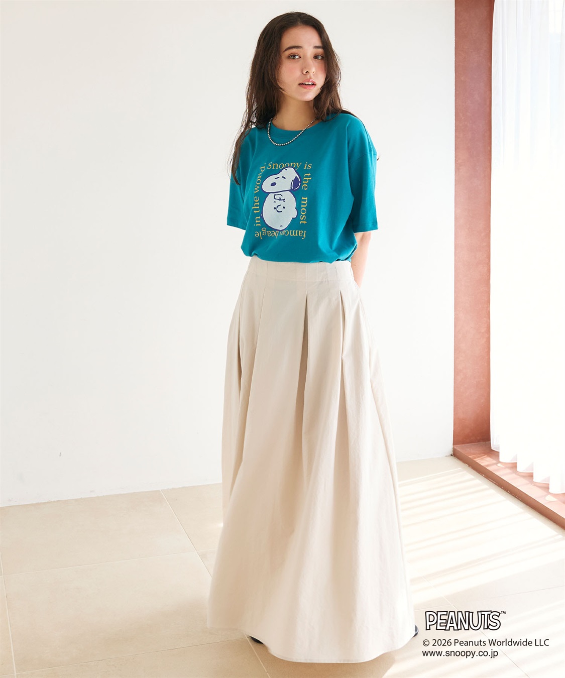 chara station 【PEANUTS/ピーナッツ】SNOOPY/スヌーピー＆チャーリー・ブラウンフェイスプリントTシャツ_sub_27