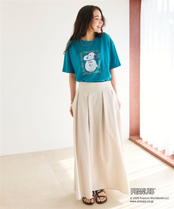 chara station 【PEANUTS/ピーナッツ】SNOOPY/スヌーピー＆チャーリー・ブラウンフェイスプリントTシャツ_subthumb_29