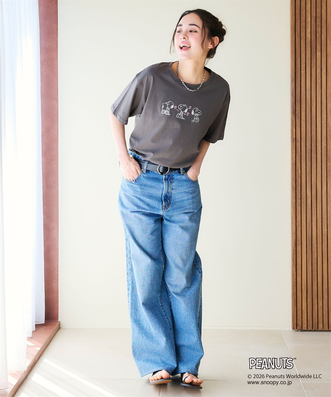 chara station 【PEANUTS/ピーナッツ】SNOOPY/スヌーピー3パターンフロントデザイン刺繍Tシャツ_sub_11
