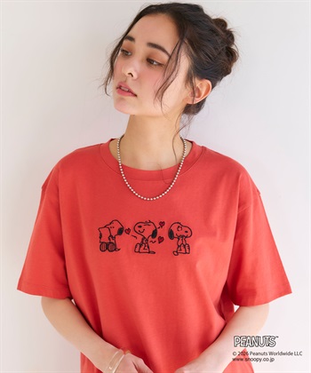 chara station 【PEANUTS/ピーナッツ】SNOOPY/スヌーピー3パターンフロントデザイン刺繍Tシャツ_subthumb_12