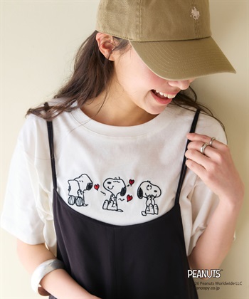chara station 【PEANUTS/ピーナッツ】SNOOPY/スヌーピー3パターンフロントデザイン刺繍Tシャツ_subthumb_21