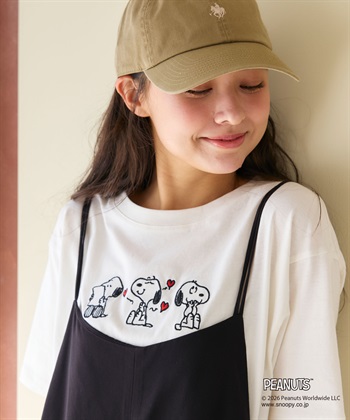 chara station 【PEANUTS/ピーナッツ】SNOOPY/スヌーピー3パターンフロントデザイン刺繍Tシャツ_subthumb_22