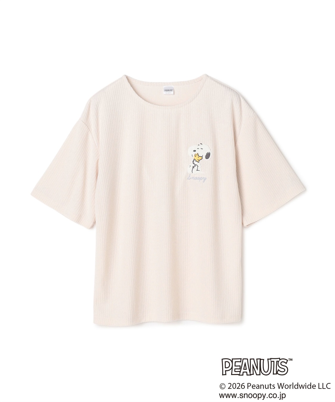 chara station 【PEANUTS/ピーナッツ】SNOOPY/スヌーピーパイルリブルームウェア半袖トップス（上下別売り）_sub_24