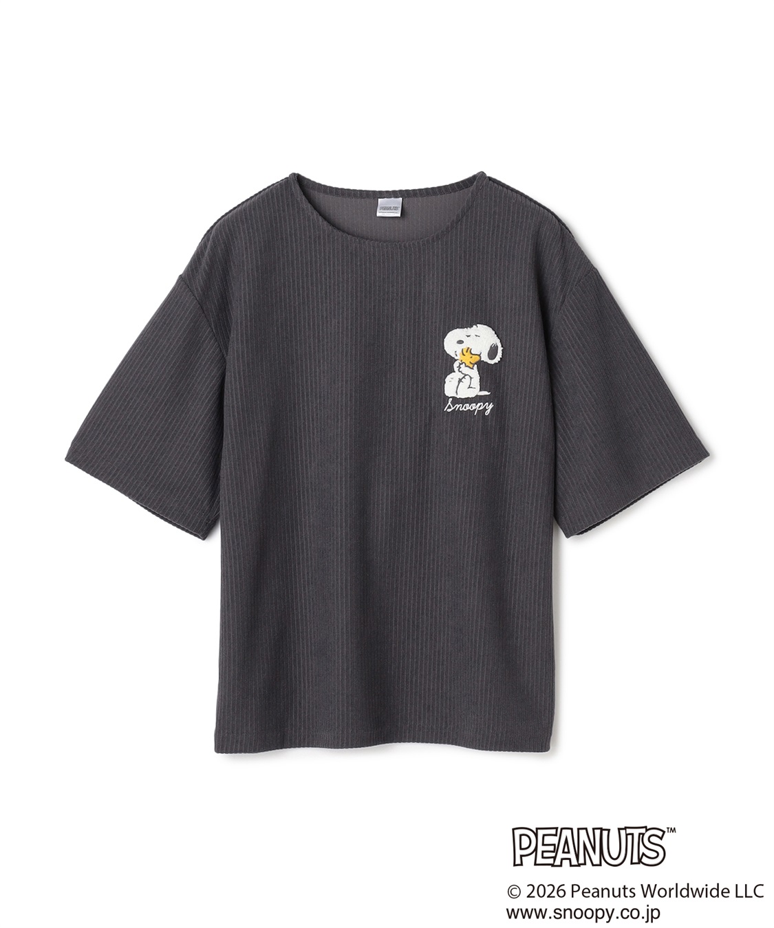 chara station 【PEANUTS/ピーナッツ】SNOOPY/スヌーピーパイルリブルームウェア半袖トップス（上下別売り）_sub_25