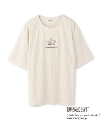 chara station 【PEANUTS/ピーナッツ】SNOOPY/スヌーピーパイルリブルームウェア半袖トップス（上下別売り）_subthumb_27