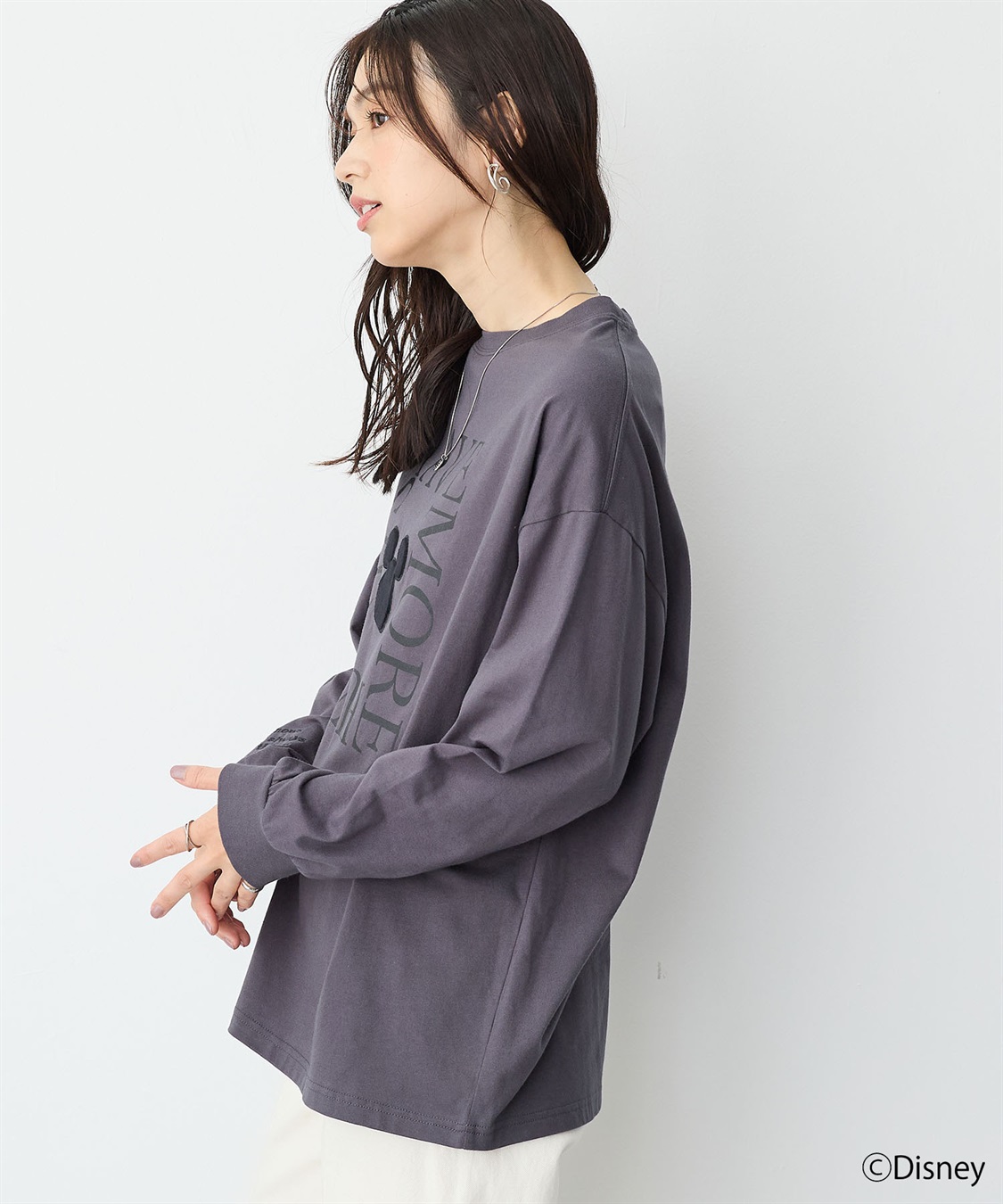 anyfee 【anyfee/プラスサイズ】《Disney/ディズニー》レタリングフロントプリントTシャツ_sub_3
