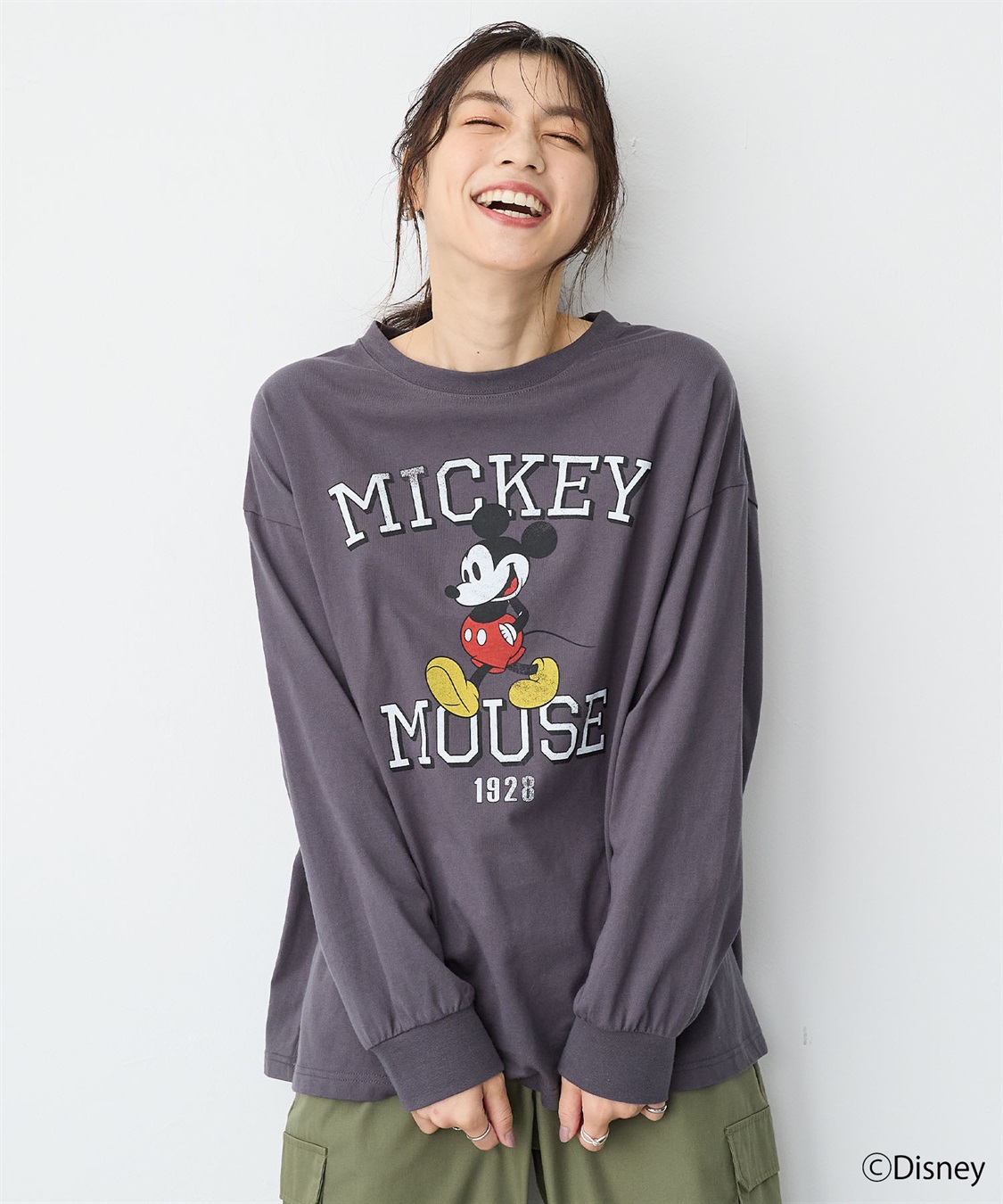 anyfee 【anyfee/プラスサイズ】《Disney/ディズニー》ミッキーマウスオールドグラフィックプリントTシャツ_sub_4