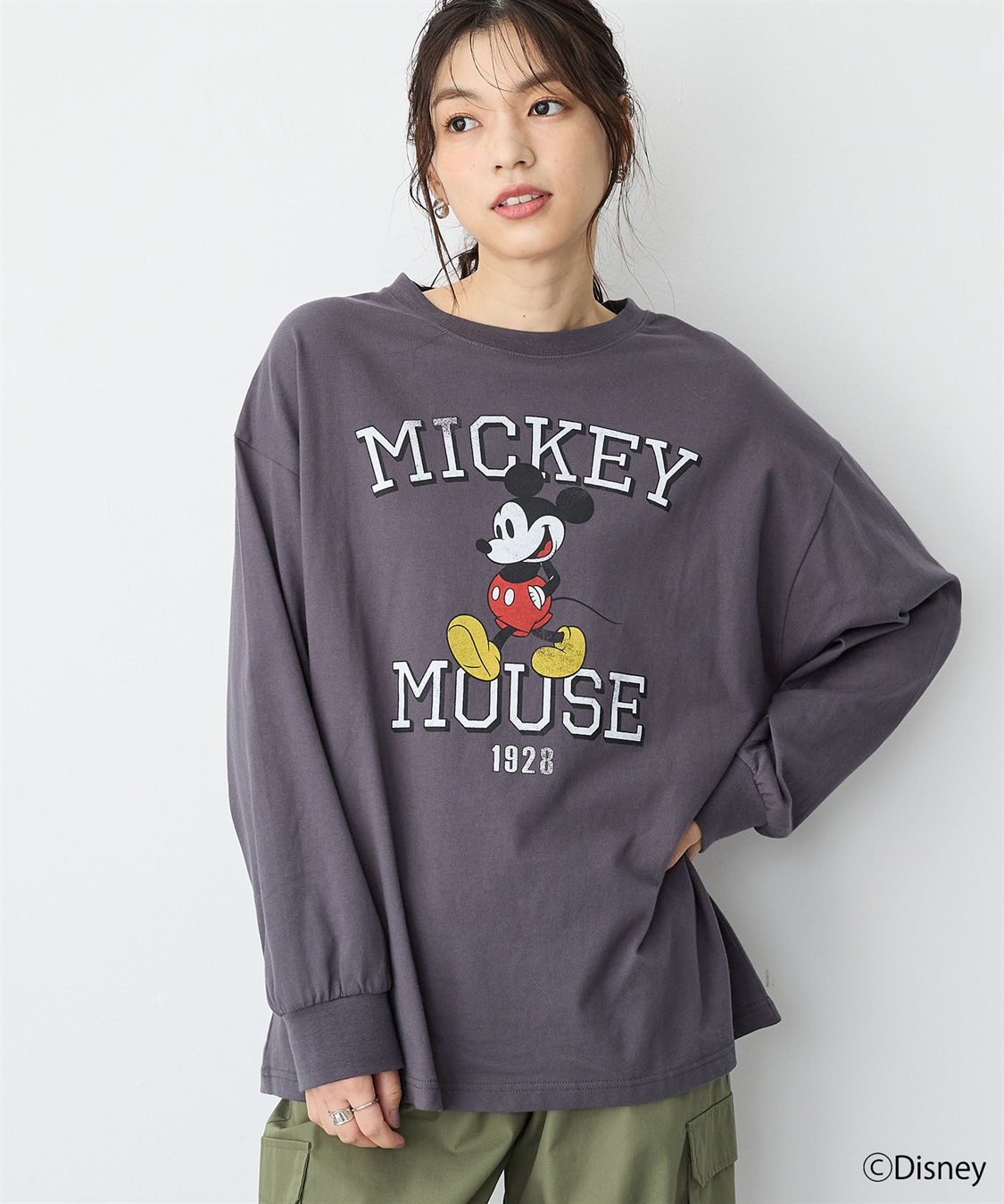anyfee 【anyfee/プラスサイズ】《Disney/ディズニー》ミッキーマウスオールドグラフィックプリントTシャツ_sub_8