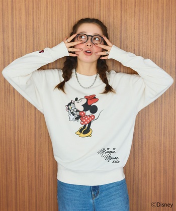 chara station 【Disney/ディズニー】Minnie Mouse/ミニーマウス裏毛ドロップショルダープリントスウェットプルオーバー_subthumb_10