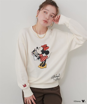 chara station 【Disney/ディズニー】Minnie Mouse/ミニーマウス裏毛ドロップショルダープリントスウェットプルオーバー_subthumb_23