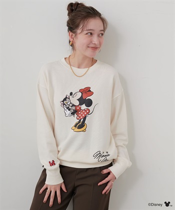 chara station 【Disney/ディズニー】Minnie Mouse/ミニーマウス裏毛ドロップショルダープリントスウェットプルオーバー_subthumb_24