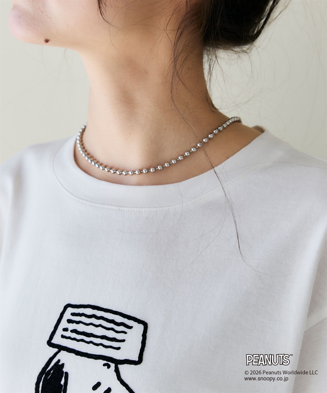 chara station 【PEANUTS/ピーナッツ】SNOOPY/スヌーピー＆ウッドストックフロッキープリントTシャツ_sub_26