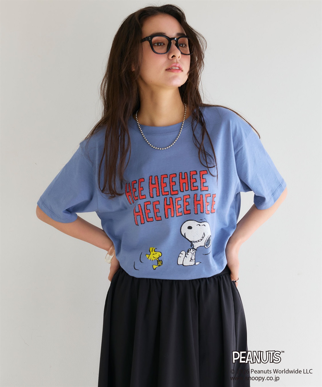chara station 【PEANUTS/ピーナッツ】スヌーピー/SNOOPYヴィンテージ風カスレプリント半袖Tシャツ_sub_2