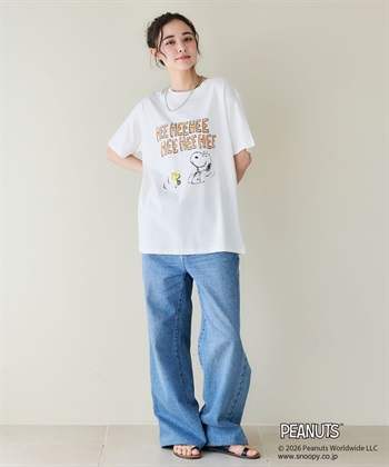 chara station 【PEANUTS/ピーナッツ】スヌーピー/SNOOPYヴィンテージ風カスレプリント半袖Tシャツ_subthumb_6