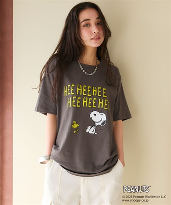 chara station 【PEANUTS/ピーナッツ】スヌーピー/SNOOPYヴィンテージ風カスレプリント半袖Tシャツ_subthumb_10