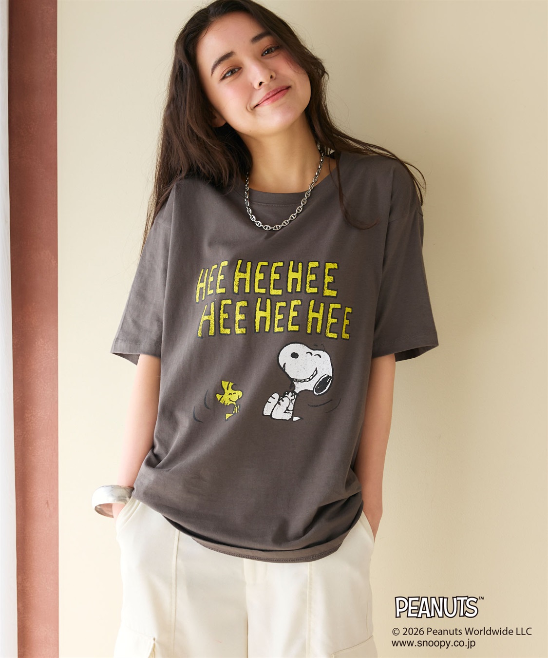 chara station 【PEANUTS/ピーナッツ】スヌーピー/SNOOPYヴィンテージ風カスレプリント半袖Tシャツ_sub_11