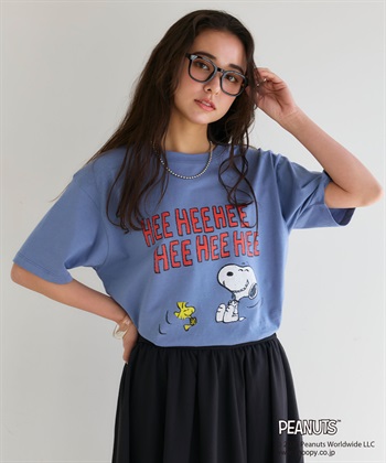 chara station 【PEANUTS/ピーナッツ】スヌーピー/SNOOPYヴィンテージ風カスレプリント半袖Tシャツ_subthumb_13