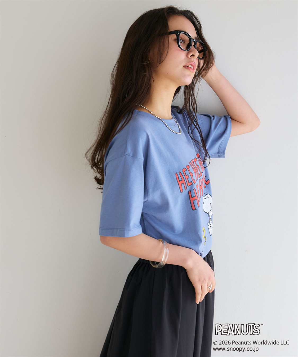 chara station 【PEANUTS/ピーナッツ】スヌーピー/SNOOPYヴィンテージ風カスレプリント半袖Tシャツ_sub_15
