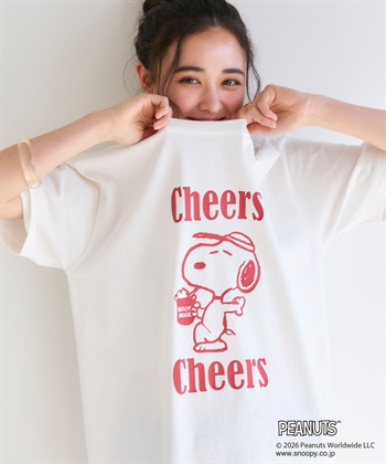 chara station 【PEANUTS/ピーナッツ】SNOOPY/スヌーピー『Cheers』プリント半袖Tシャツ_subthumb_1