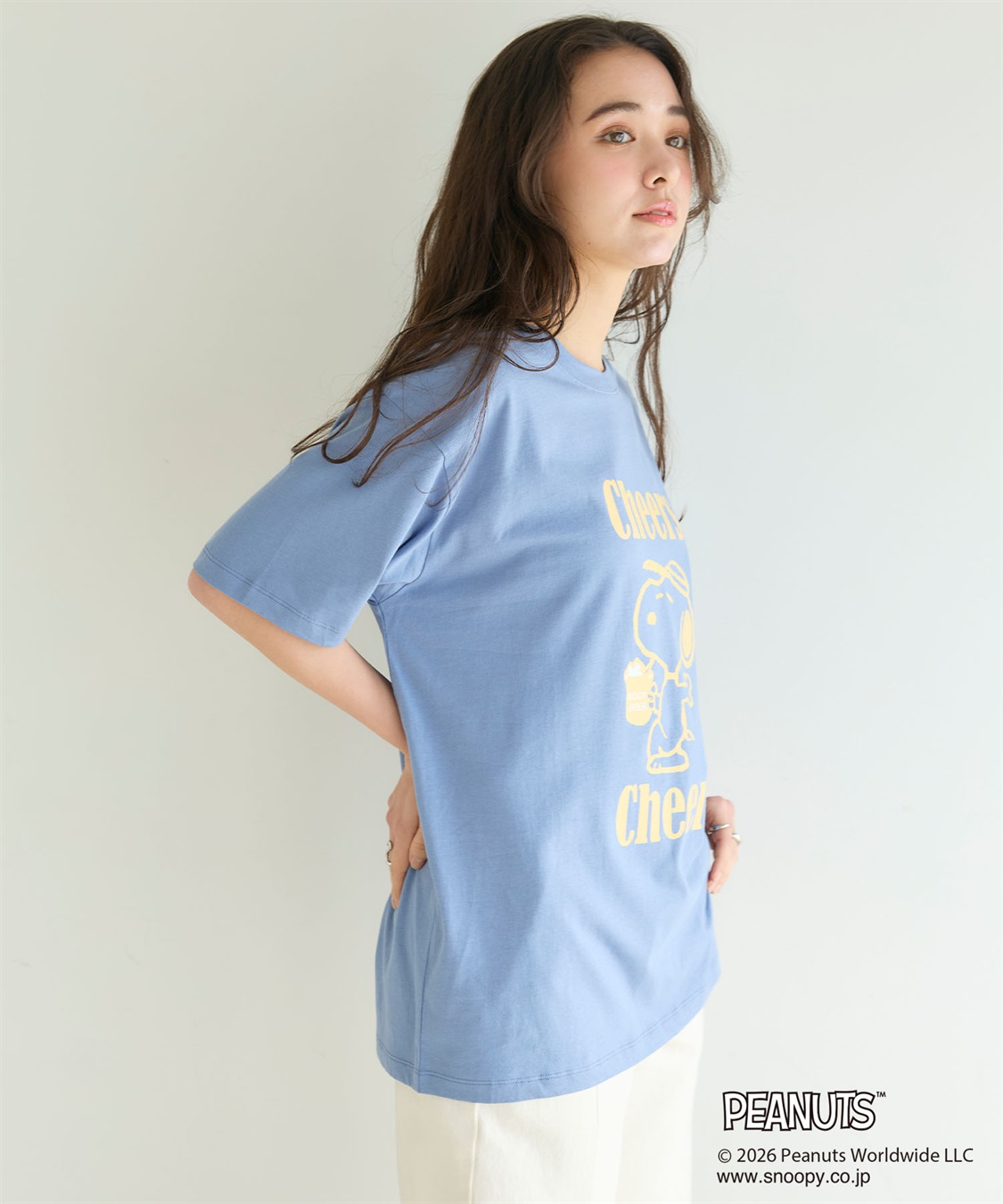 chara station 【PEANUTS/ピーナッツ】SNOOPY/スヌーピー『Cheers』プリント半袖Tシャツ_sub_5