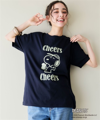 chara station 【PEANUTS/ピーナッツ】SNOOPY/スヌーピー『Cheers』プリント半袖Tシャツ_subthumb_8