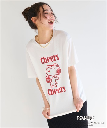 chara station 【PEANUTS/ピーナッツ】SNOOPY/スヌーピー『Cheers』プリント半袖Tシャツ_subthumb_14