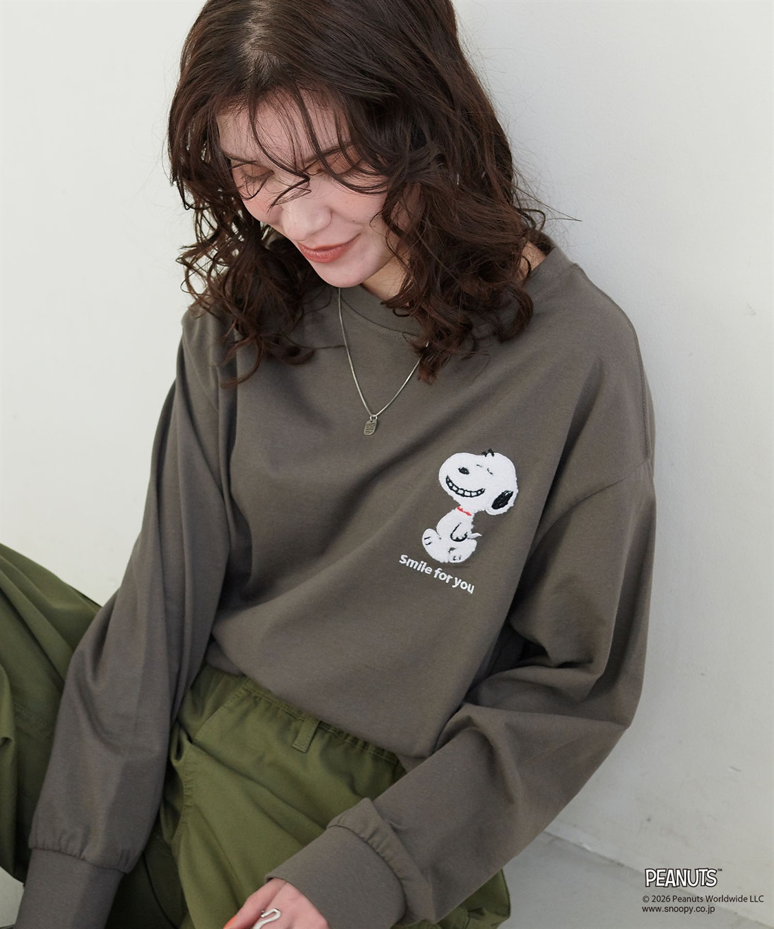 chara station 【PEANUTS/ピーナッツ】スヌーピー/SNOOPY サガラ刺繍ロンT◆別注◆_sub_1