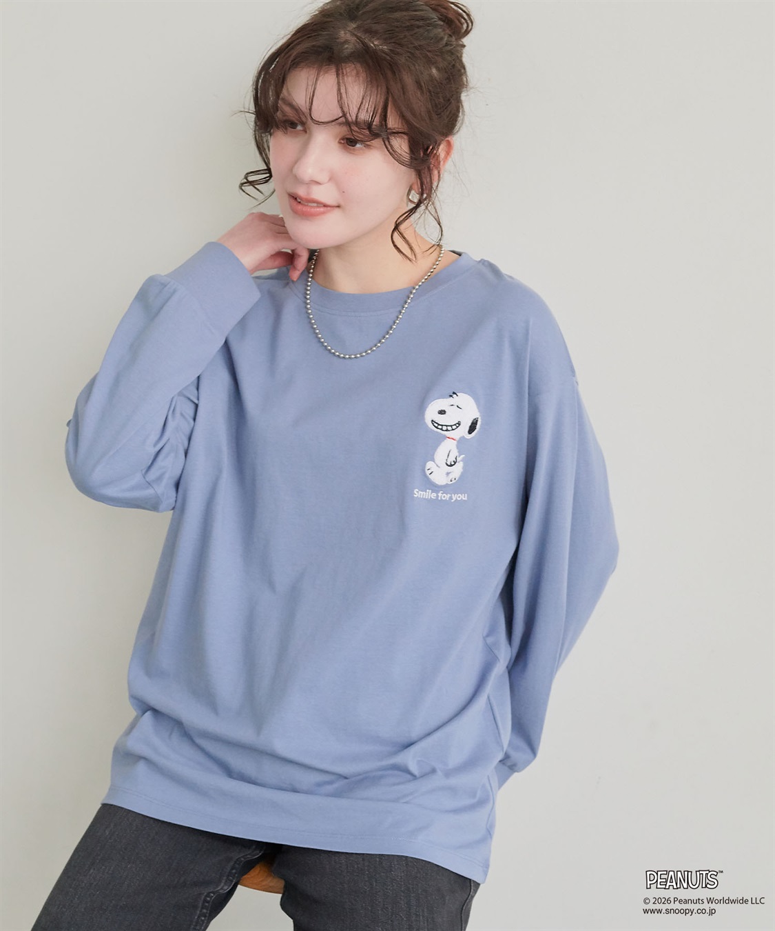 chara station 【PEANUTS/ピーナッツ】スヌーピー/SNOOPY サガラ刺繍ロンT◆別注◆_sub_20