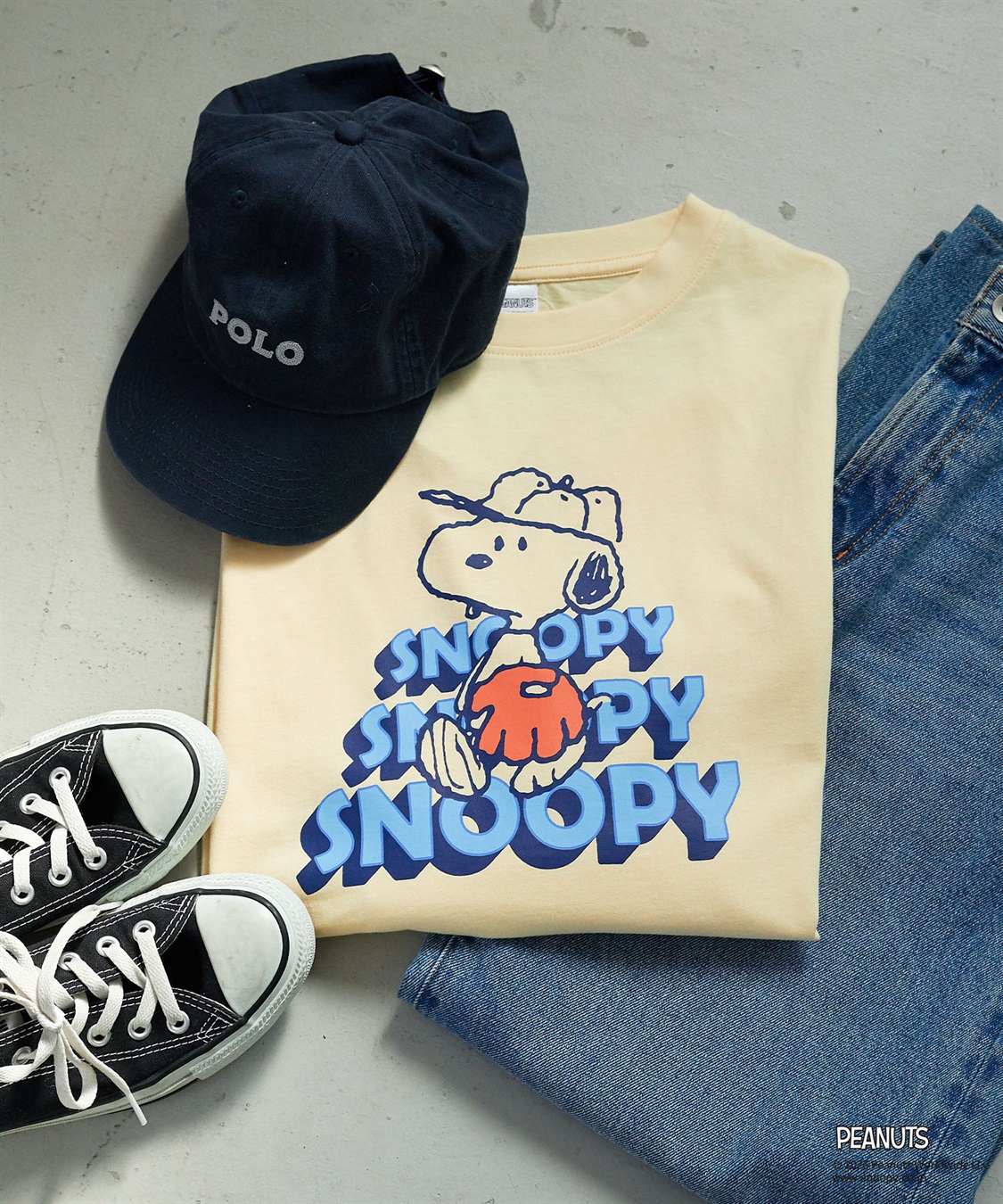 Life Style by cross marche 【PEANUTS/ピーナッツ】SNOOPY/スヌーピーベースボールロゴプリントロンT◆別注◆（2026SS）_sub_4