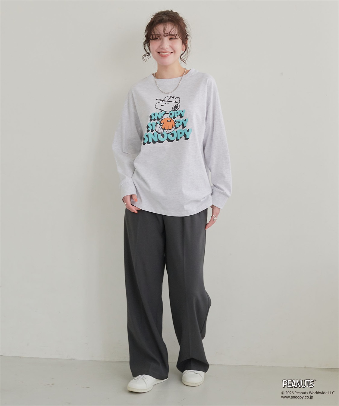 Life Style by cross marche 【PEANUTS/ピーナッツ】SNOOPY/スヌーピーベースボールロゴプリントロンT◆別注◆（2026SS）_sub_24