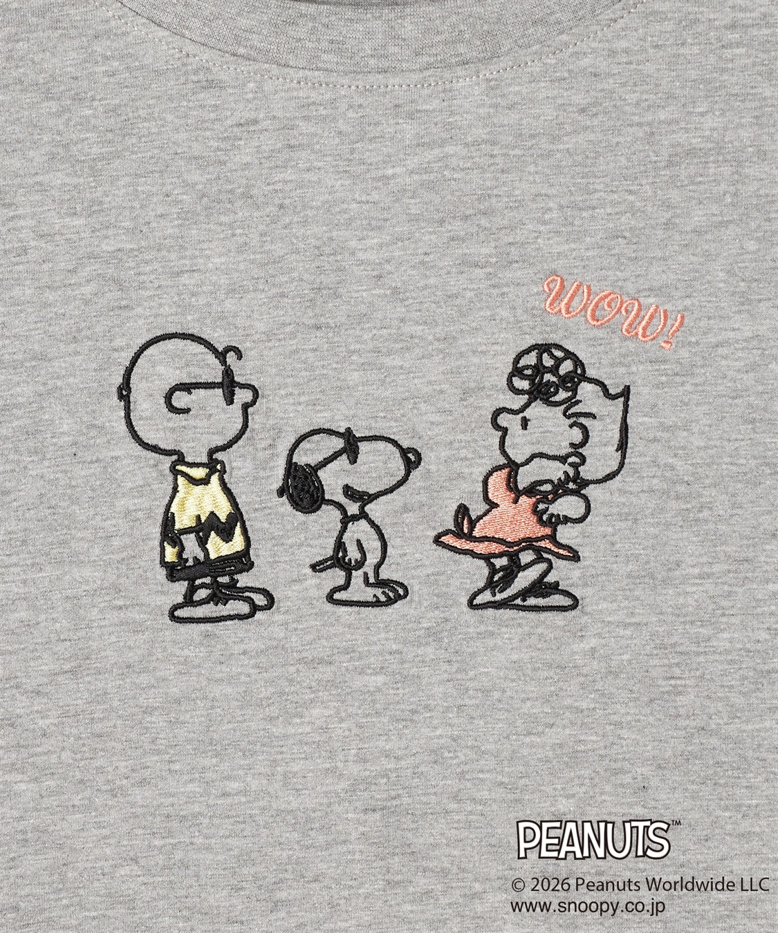 chara station 【PEANUTS/ピーナッツ】SNOOPY/スヌーピーフロント刺繍デザインロンT◆別注◆_sub_29