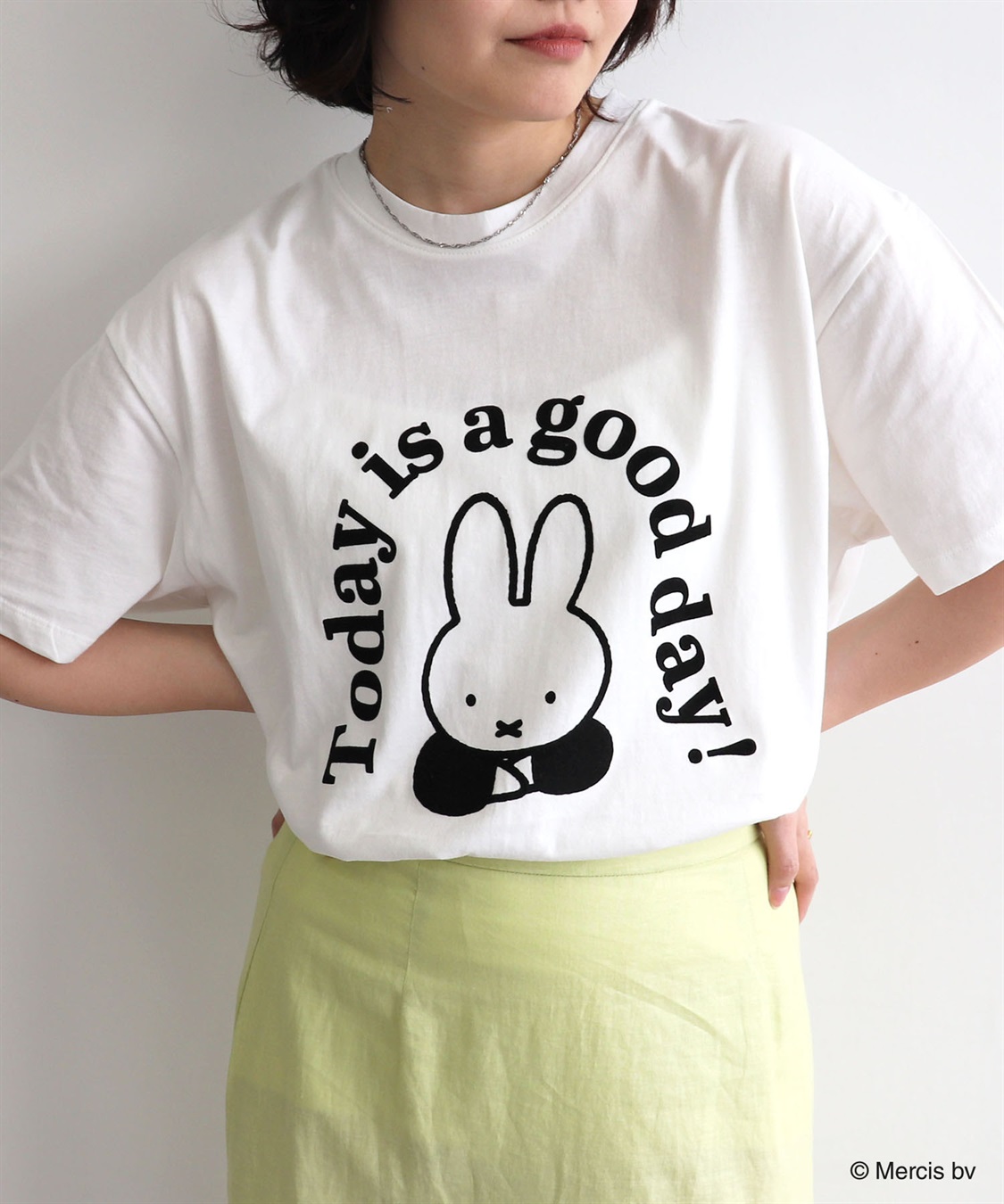 chara station 【miffy/ミッフィー】英字プリント半袖Tシャツ_sub_2