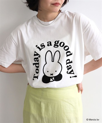 chara station 【miffy/ミッフィー】英字プリント半袖Tシャツ_subthumb_2