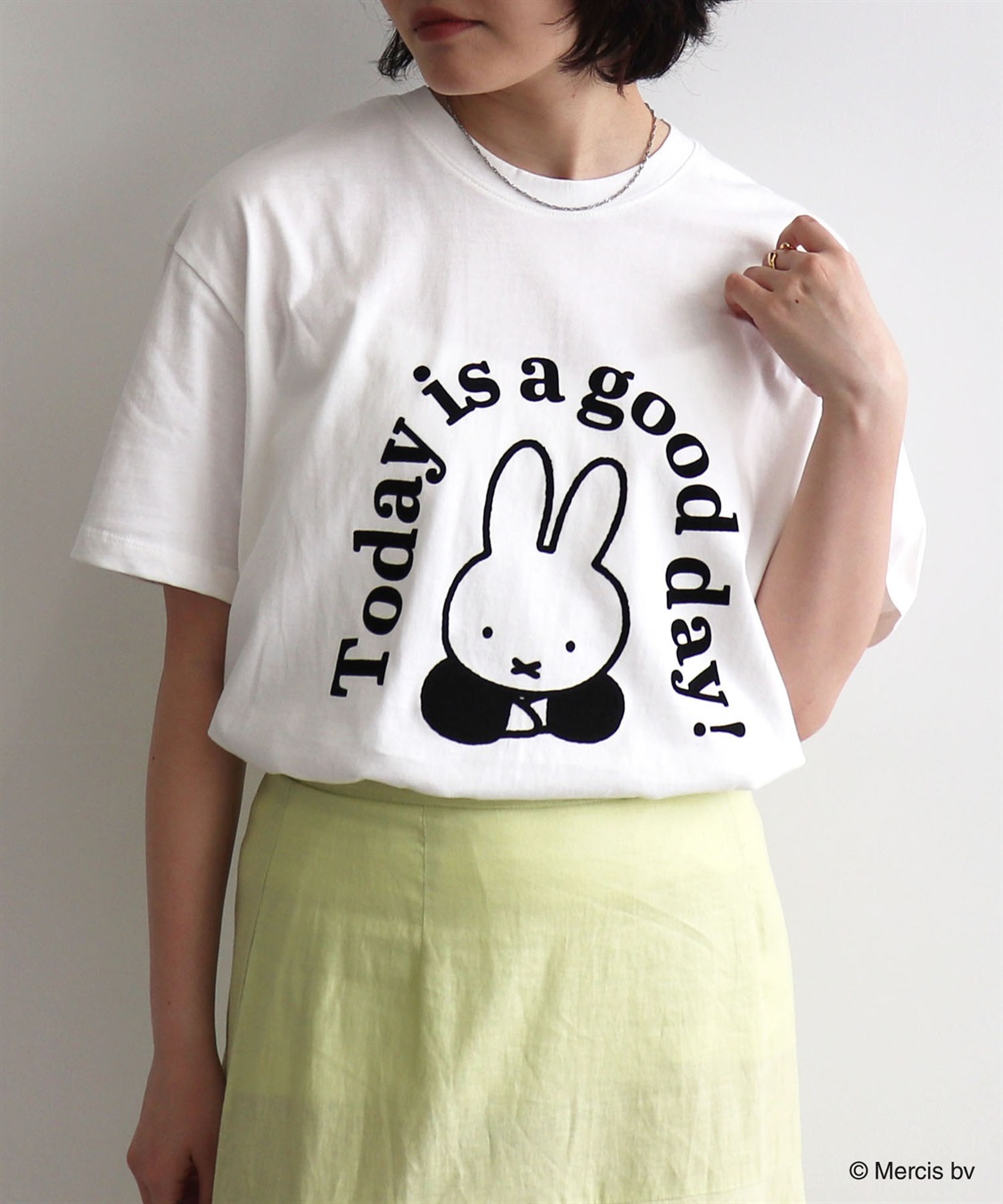 chara station 【miffy/ミッフィー】英字プリント半袖Tシャツ_sub_7